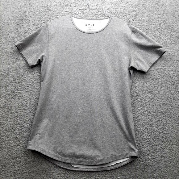 Bylt Wide Neck Lux Gray Men's T-Shirt L Premium Basics - Picture 1 of 6
